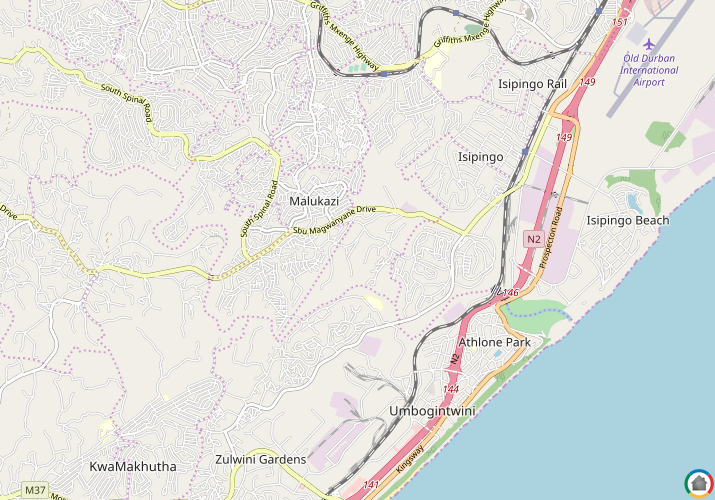 Map location of Malagazi
